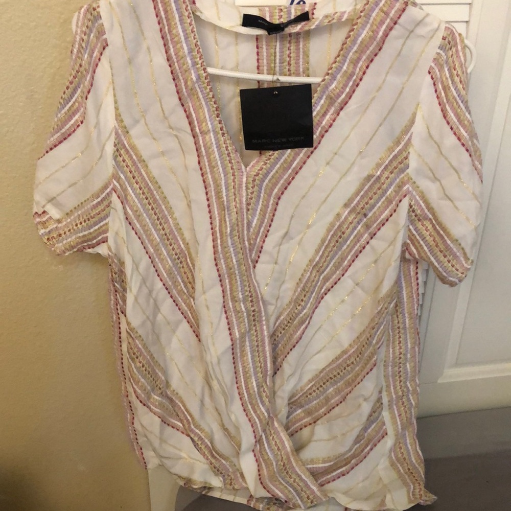 Pink yarn white top